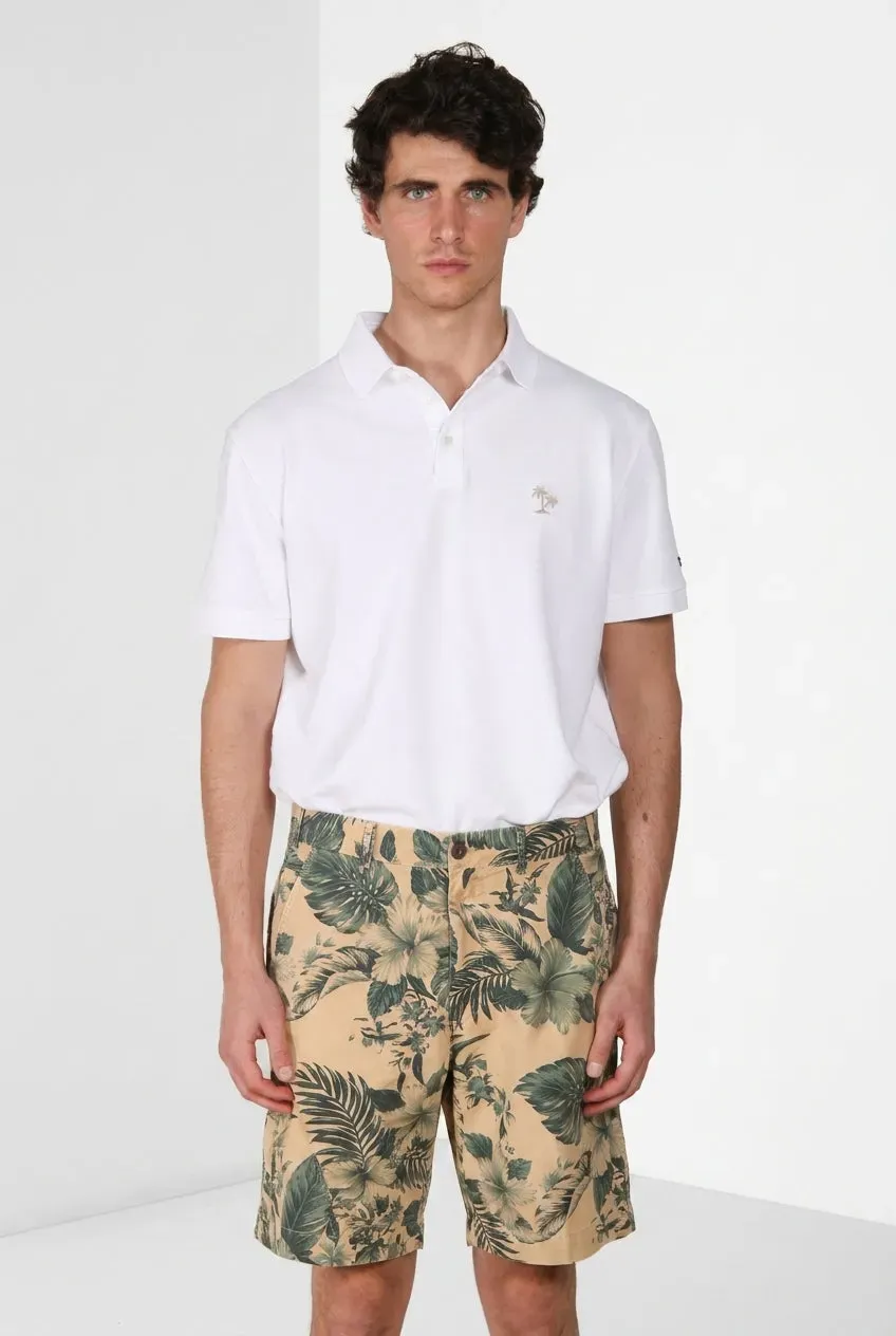 Mason's Leopardi polo uomo bianca piquet cotone