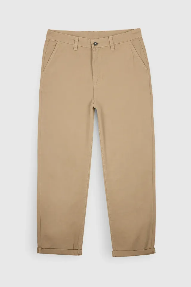 Teddy Smith P-Lario Chino pantaloni dritti uomo beige worker