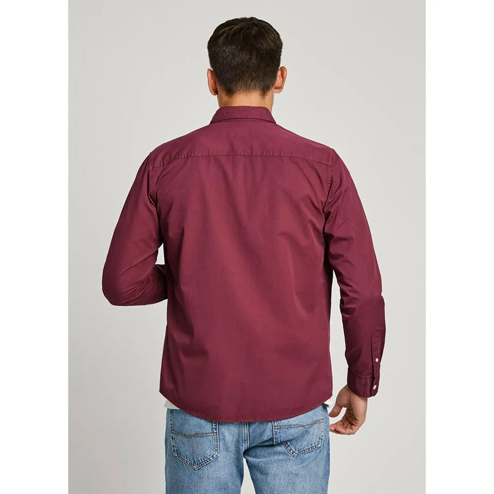 Pepe Jeans Manley Camicia Uomo Rossa Popeline
