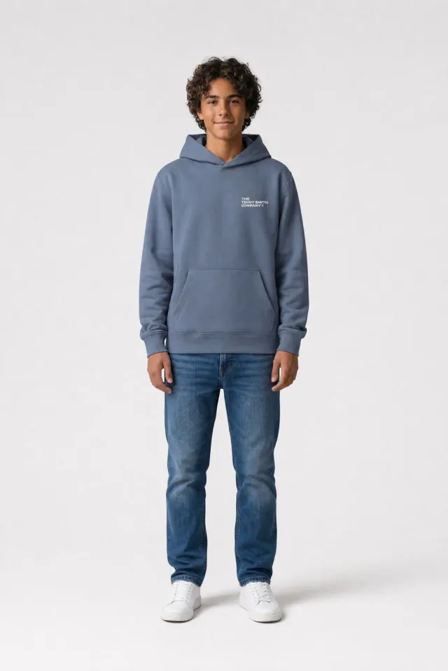 Teddy Smith S-Company Hoody felpa bimbo gris meteore