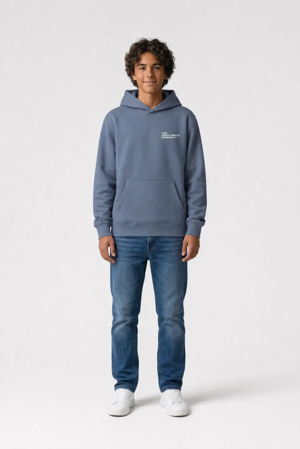 Teddy Smith S-Company Hoody felpa bimbo gris meteore