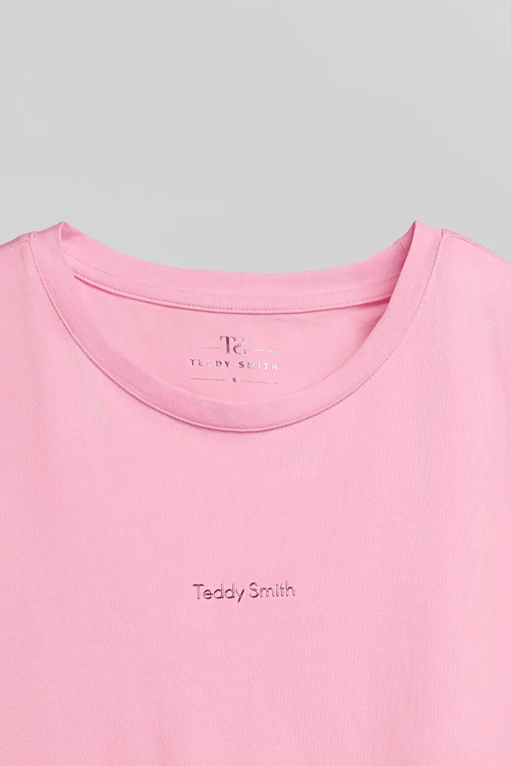Teddy Smith T-Ribelle MC t-shirt donna rose bonbon stampa