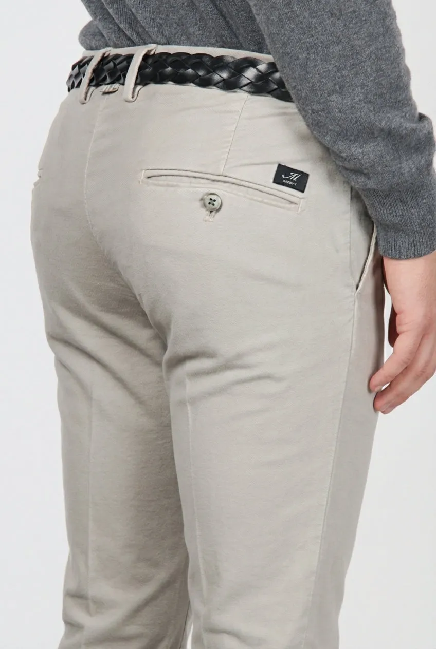 Mason's Torino chino uomo grigio velluto slim