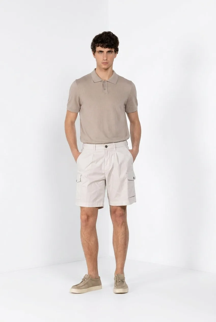 Mason’s Dallas Cargo Bermuda Uomo Bianco Gabardina