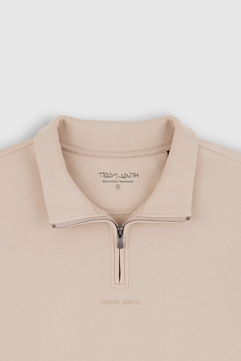 Teddy Smith S-Loten Soft felpa collo alto grigio greige