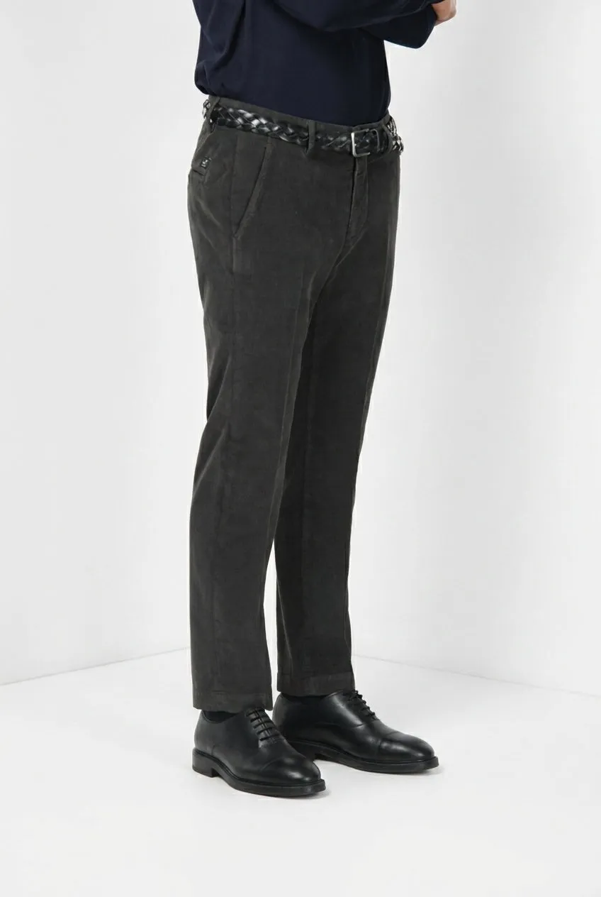 Mason's Torino chino uomo marrone velluto 1000 righe slim