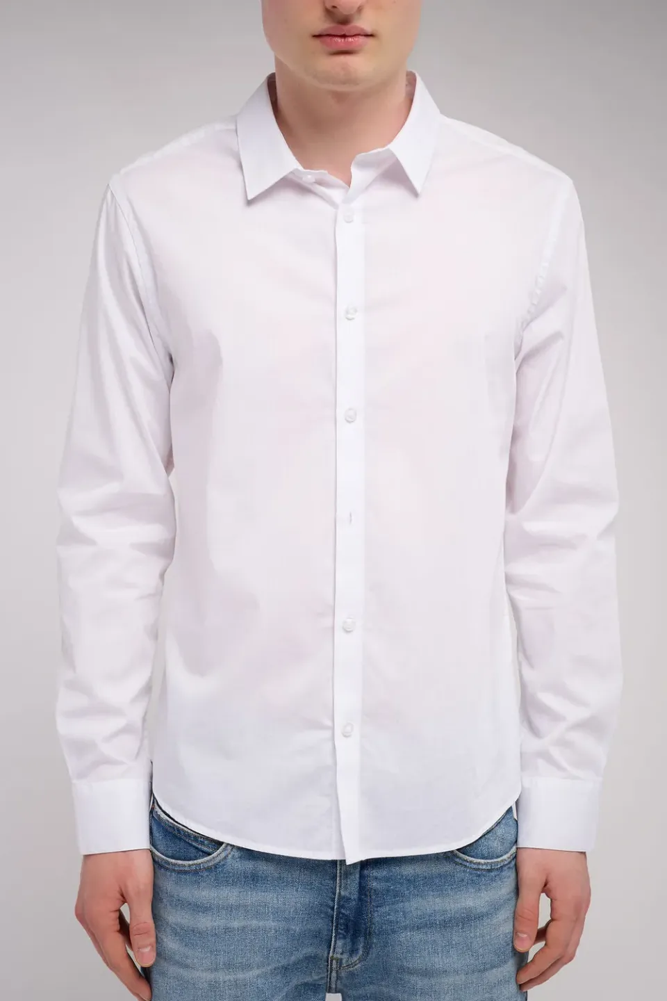 Teddy Smith C-Oswald ML camicia bianca uomo slim