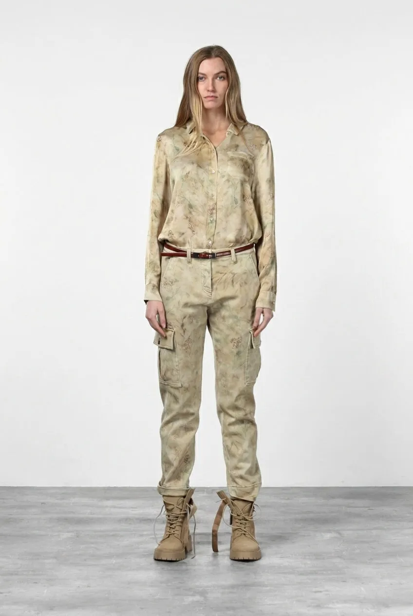 Mason's Sharon Camicia Donna Bianco Sporco Fiori
