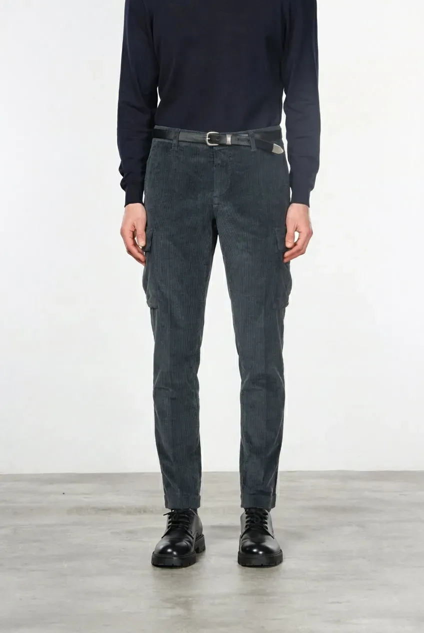 Mason's Chile pantalone cargo uomo grigio velluto