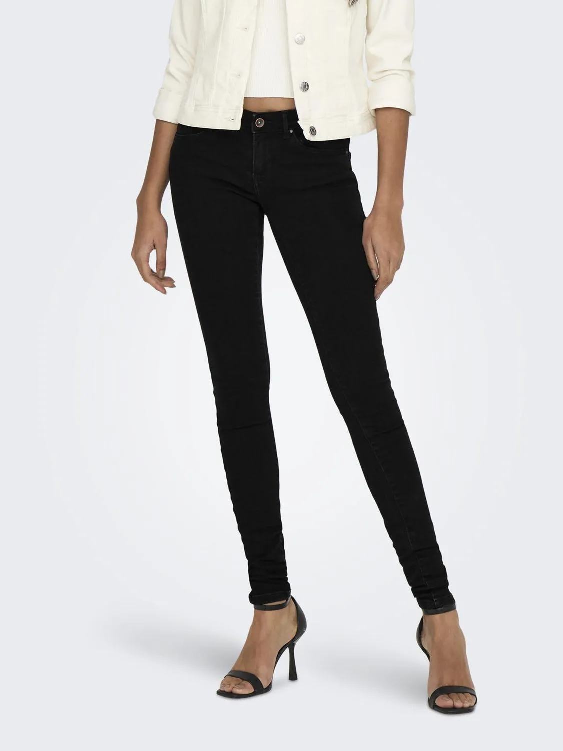 ONLY Onlcoral jeans skinny vita bassa 26W/32L blu