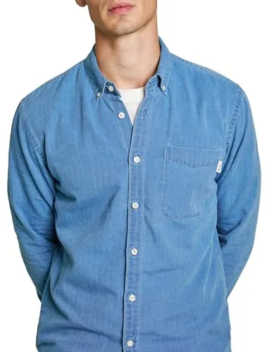 Pepe Jeans Maison Camicia Uomo M Oxford Indaco