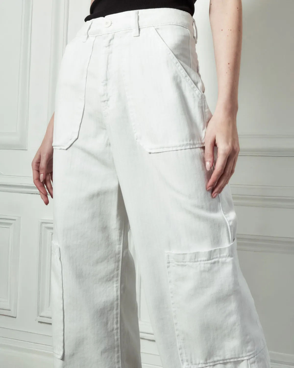 Acquaverde Sander Chevron Pantalone White
