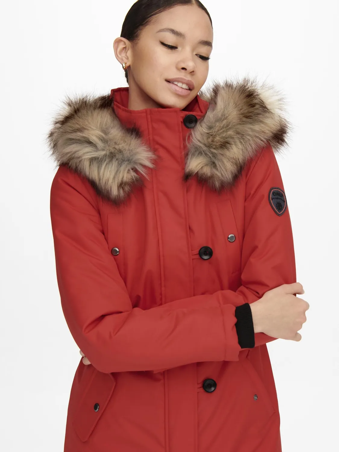 ONLY Onliris Parka giubbotto donna cappuccio pelliccia