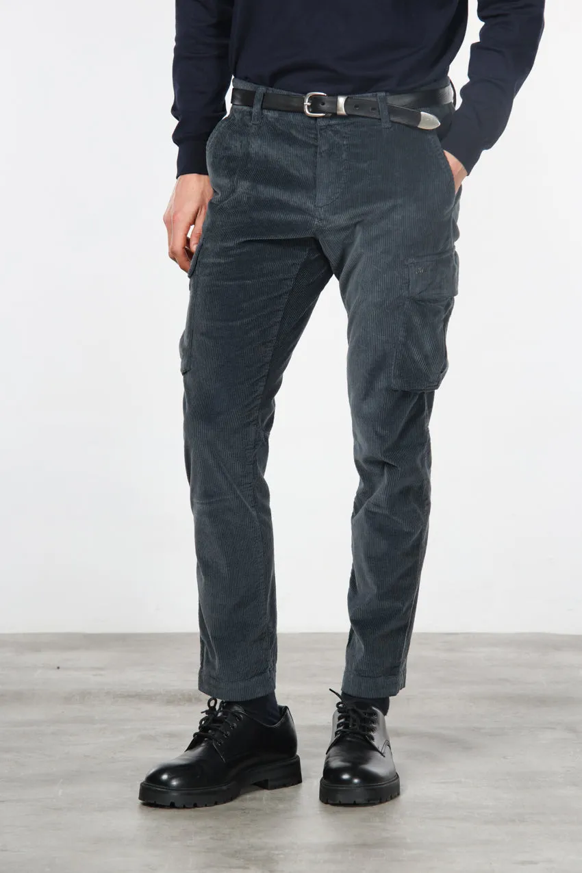 Mason's Chile pantalone cargo uomo grigio velluto
