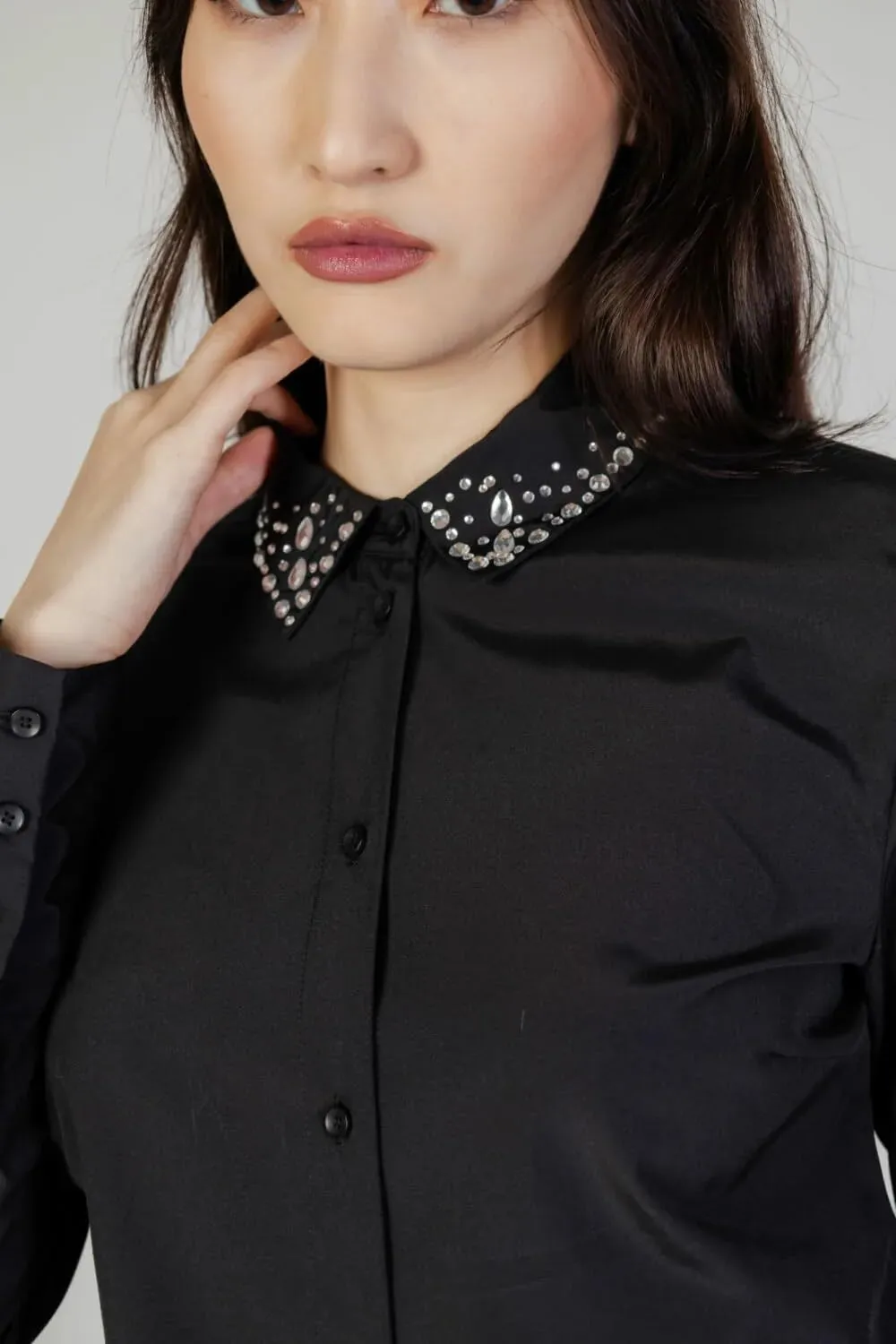 ONLY camicia donna nera S classica