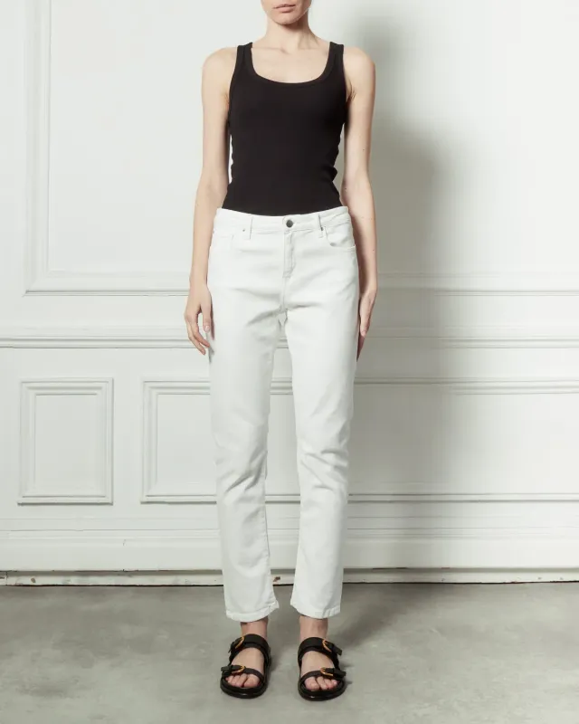Acquaverde Crystal jeans slim bianco stretch
