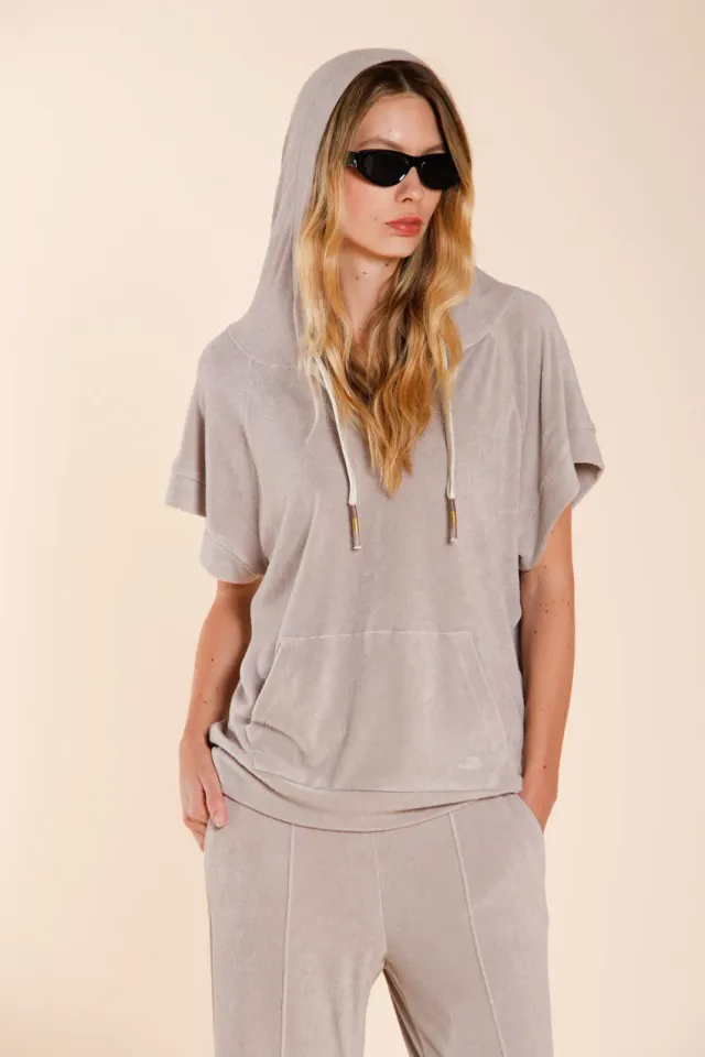 Mason's Marta Felpa Beige Manica Corta Jersey Spugna