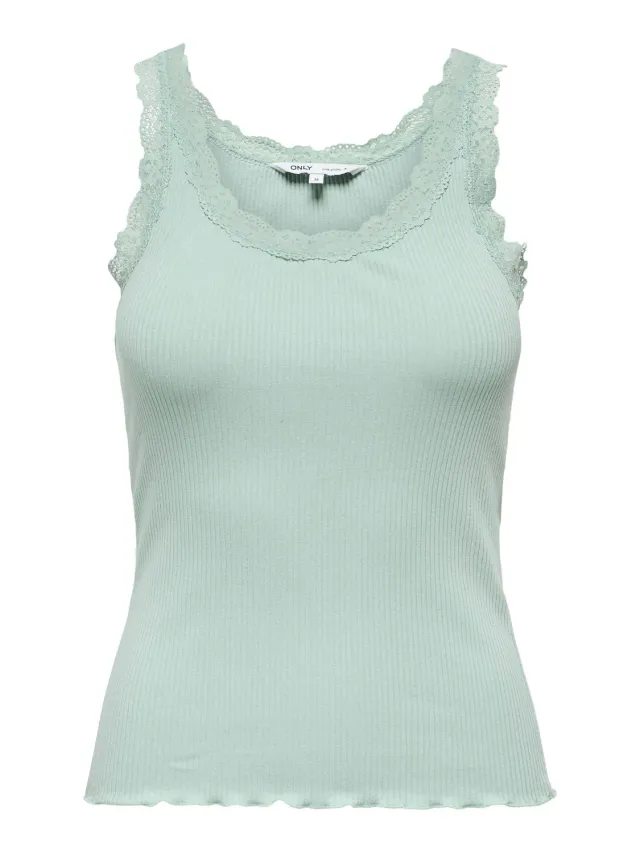 ONLY Onlsara Sharai canotta donna con pizzo nero