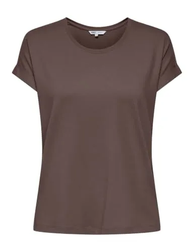 ONLY Moster S/S maglietta marrone ampia viscosa
