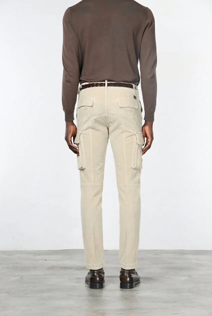 Mason's Chile cargo uomo velluto latte extra slim invernale