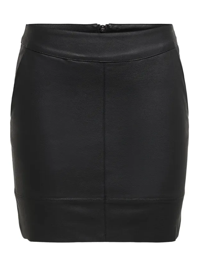ONLY Onlbase minigonna finta pelle nera 38