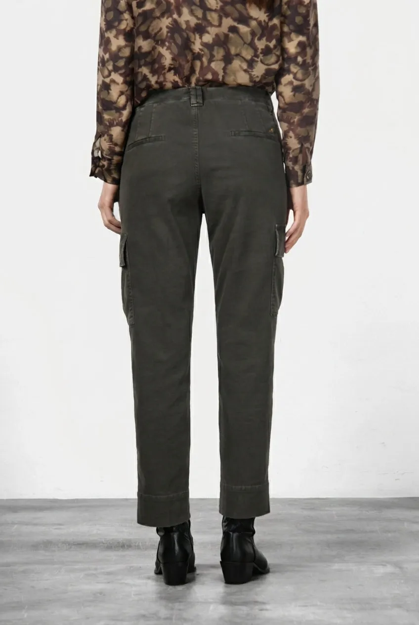 Mason's Marlene Cargo donna verde carrot fit cotone