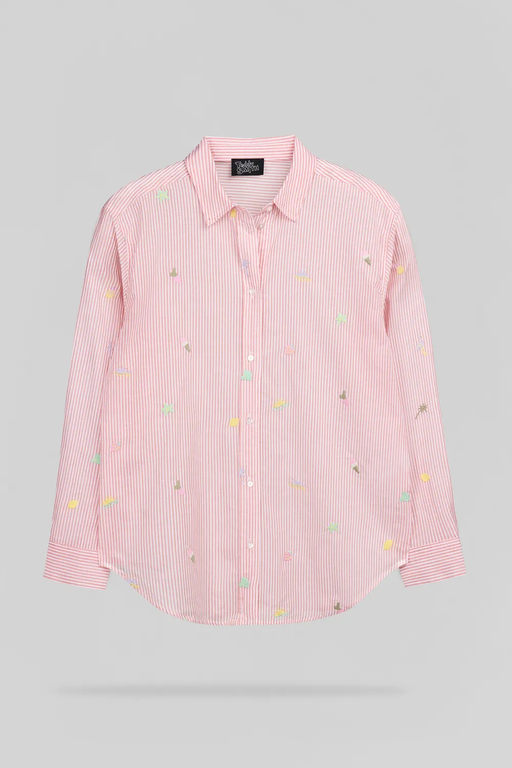 Teddy Smith C-Louisy ML Peach camicia righe voile