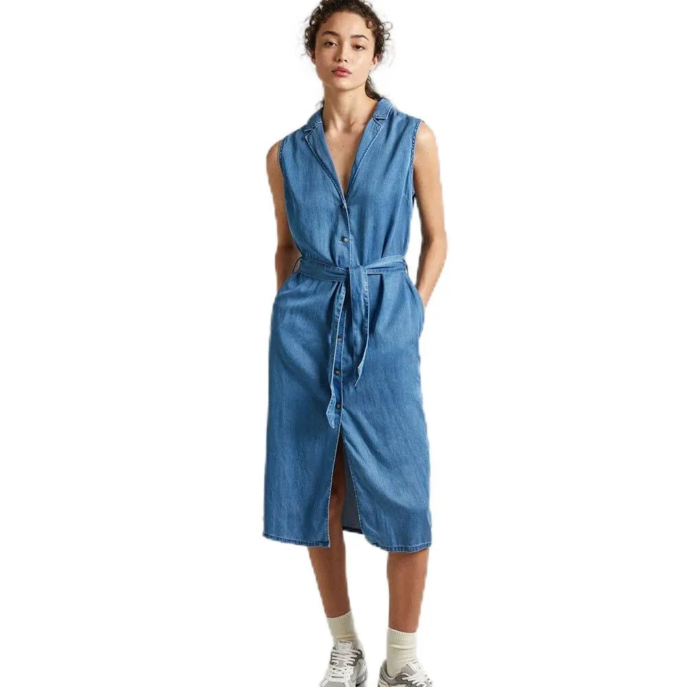 Pepe Jeans Maggie Vestito Donna Chemisier in Lyocell