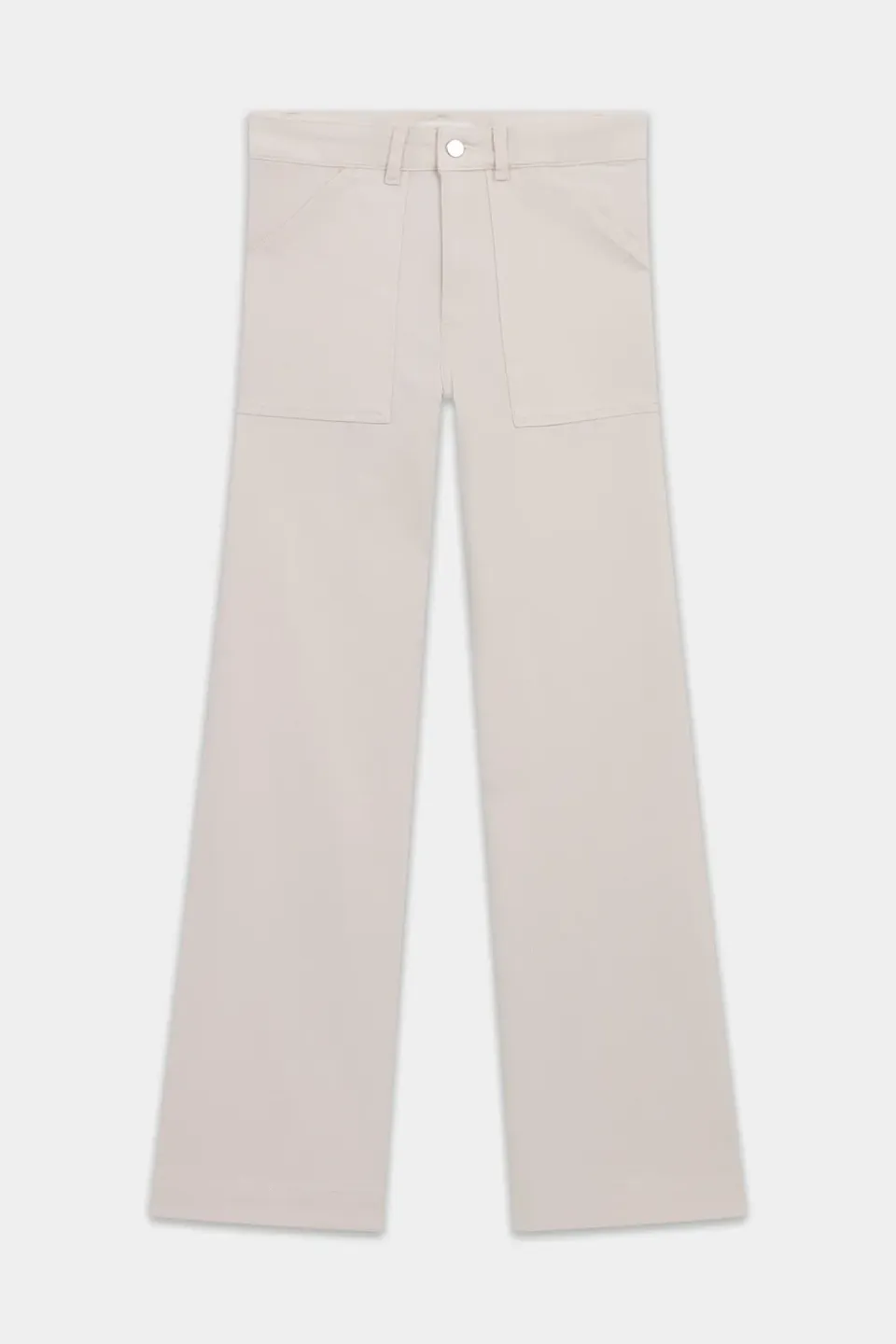 acquaverde Gatsby pantaloni crema tasche applicate