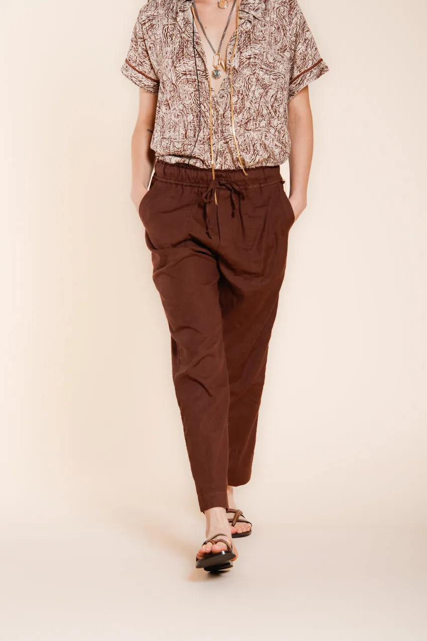 Mason's Jogger City chino donna lino marrone relaxed