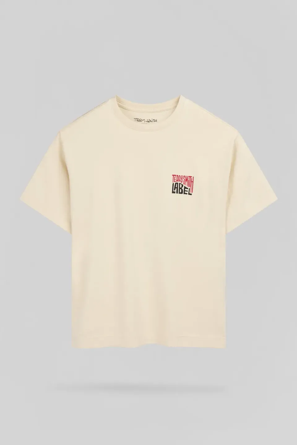 Teddy Smith T-Musik MC JR t-shirt bimbo crema 100% cotone