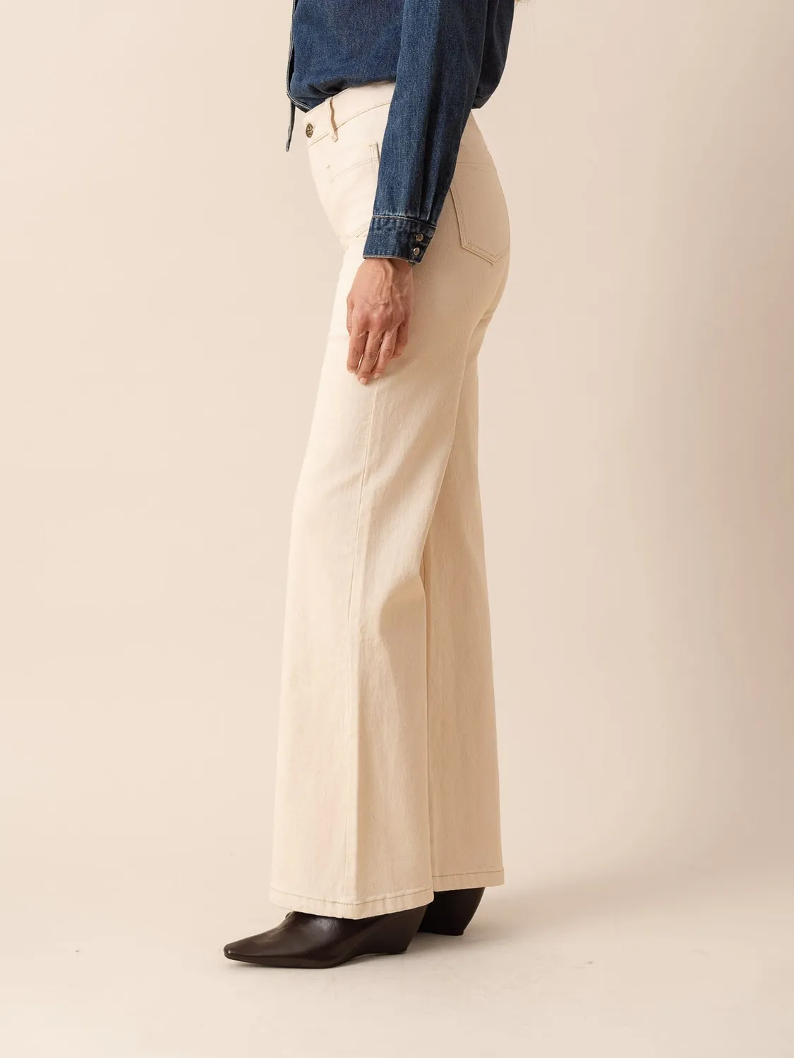 Oraije Gaspard jeans wide beige naturale