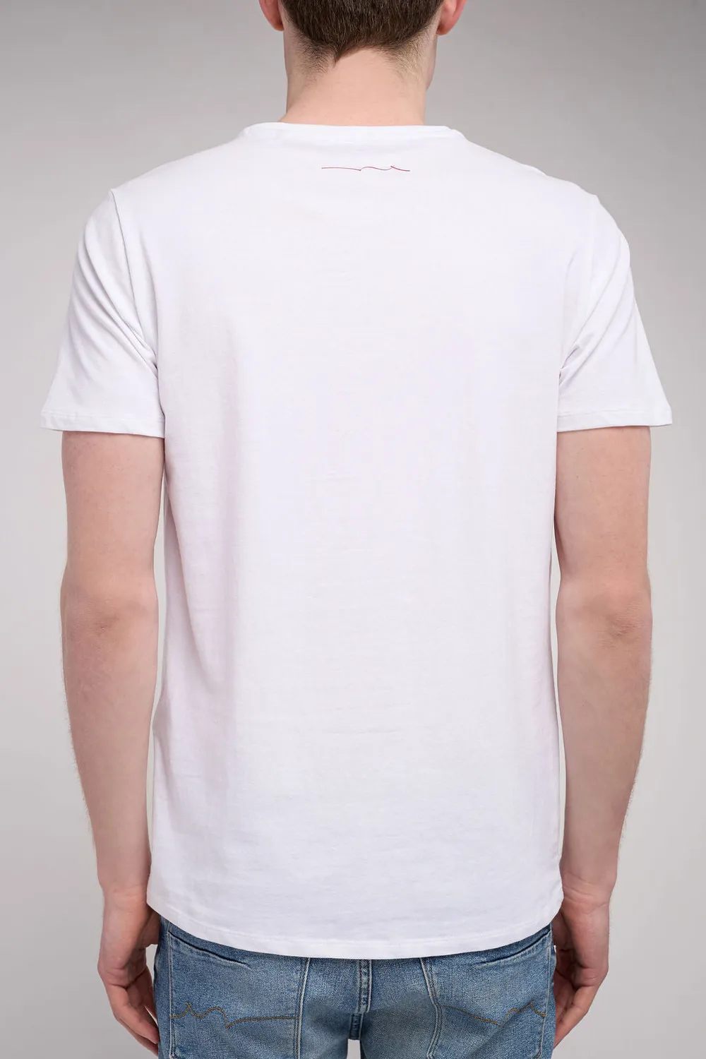 Teddy Smith T-Taho t-shirt uomo bianca classica badge