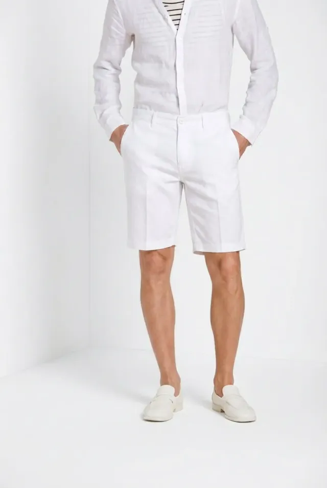 Mason's London bermuda uomo bianco regular stretch