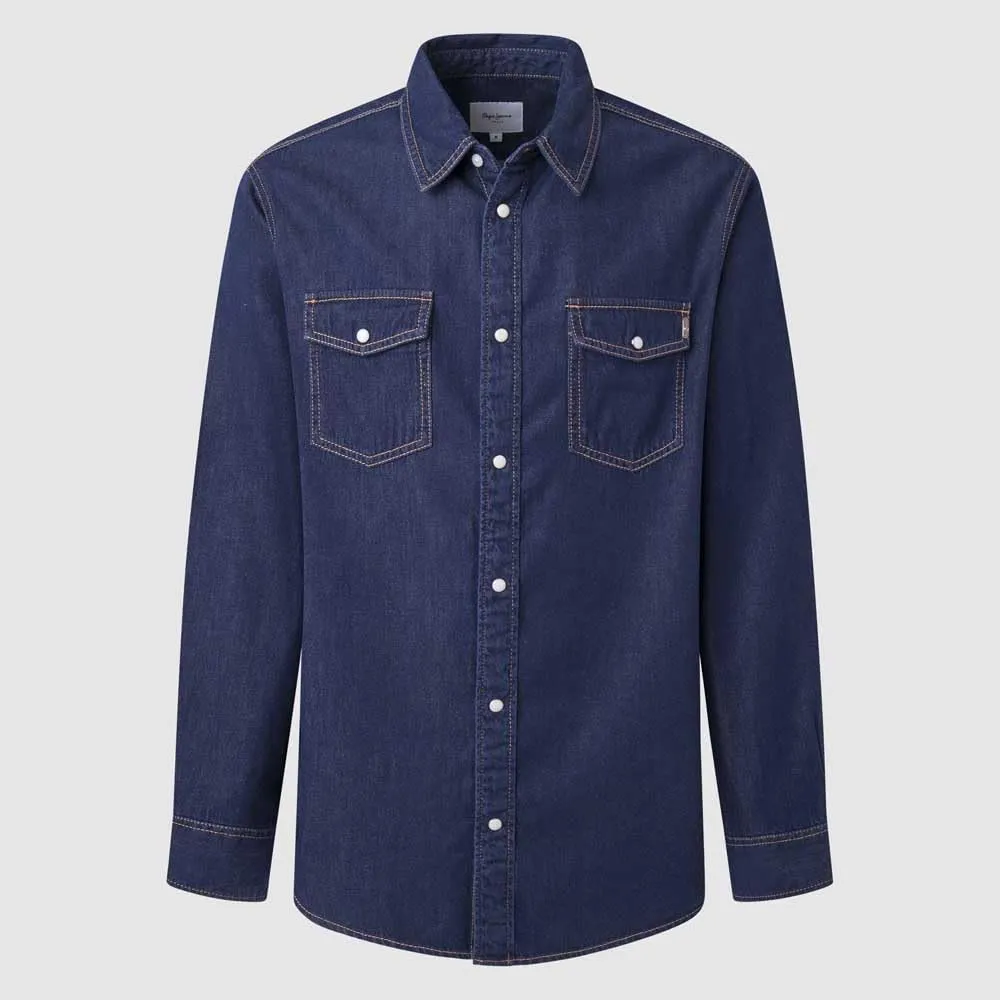 Pepe Jeans Regular Shirt Camicia Uomo Denim Blu