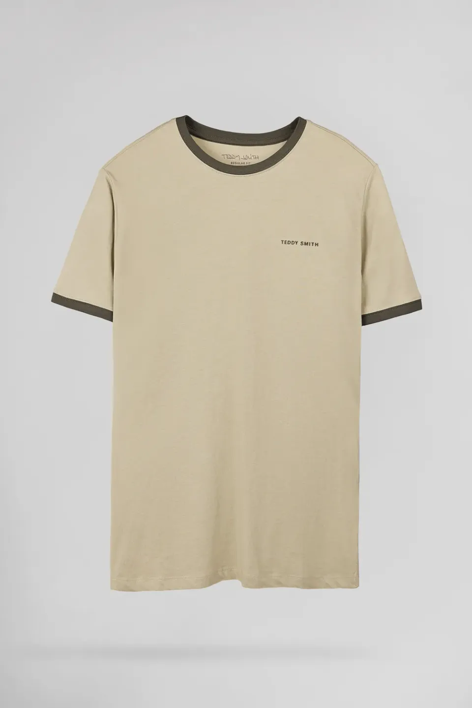 Teddy Smith The-Tee 2 R MC t-shirt beige cotone uomo