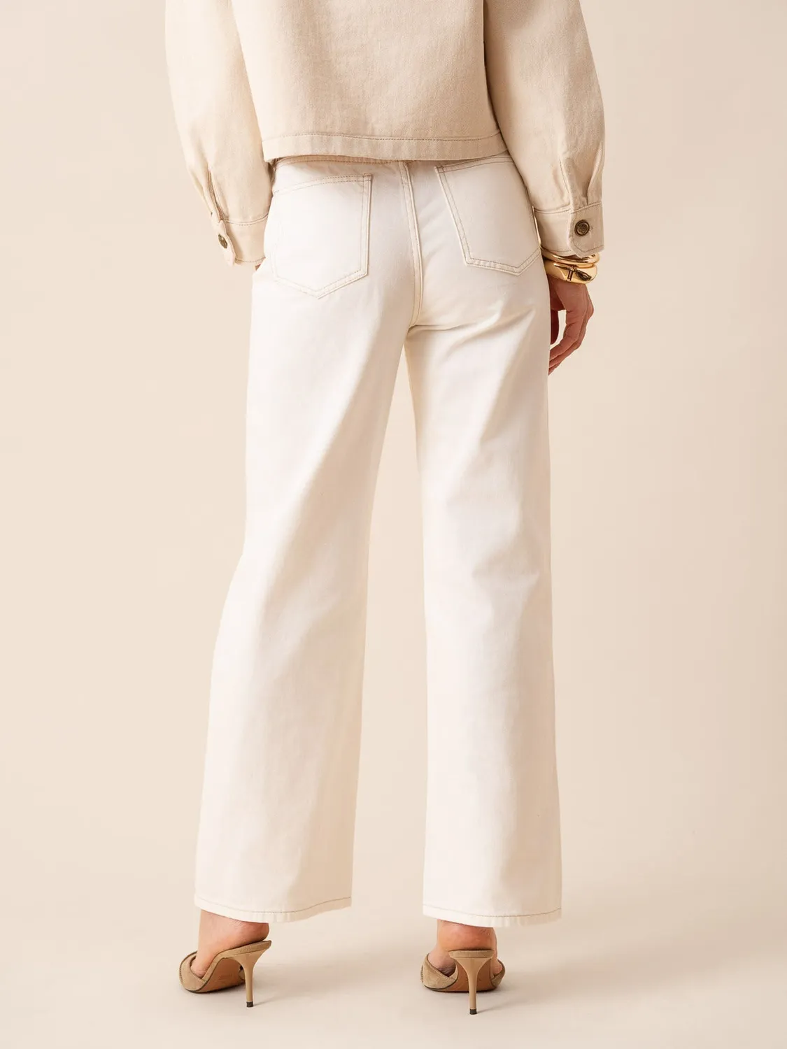 Oraije Raphael jeans straight loose bianchi denim