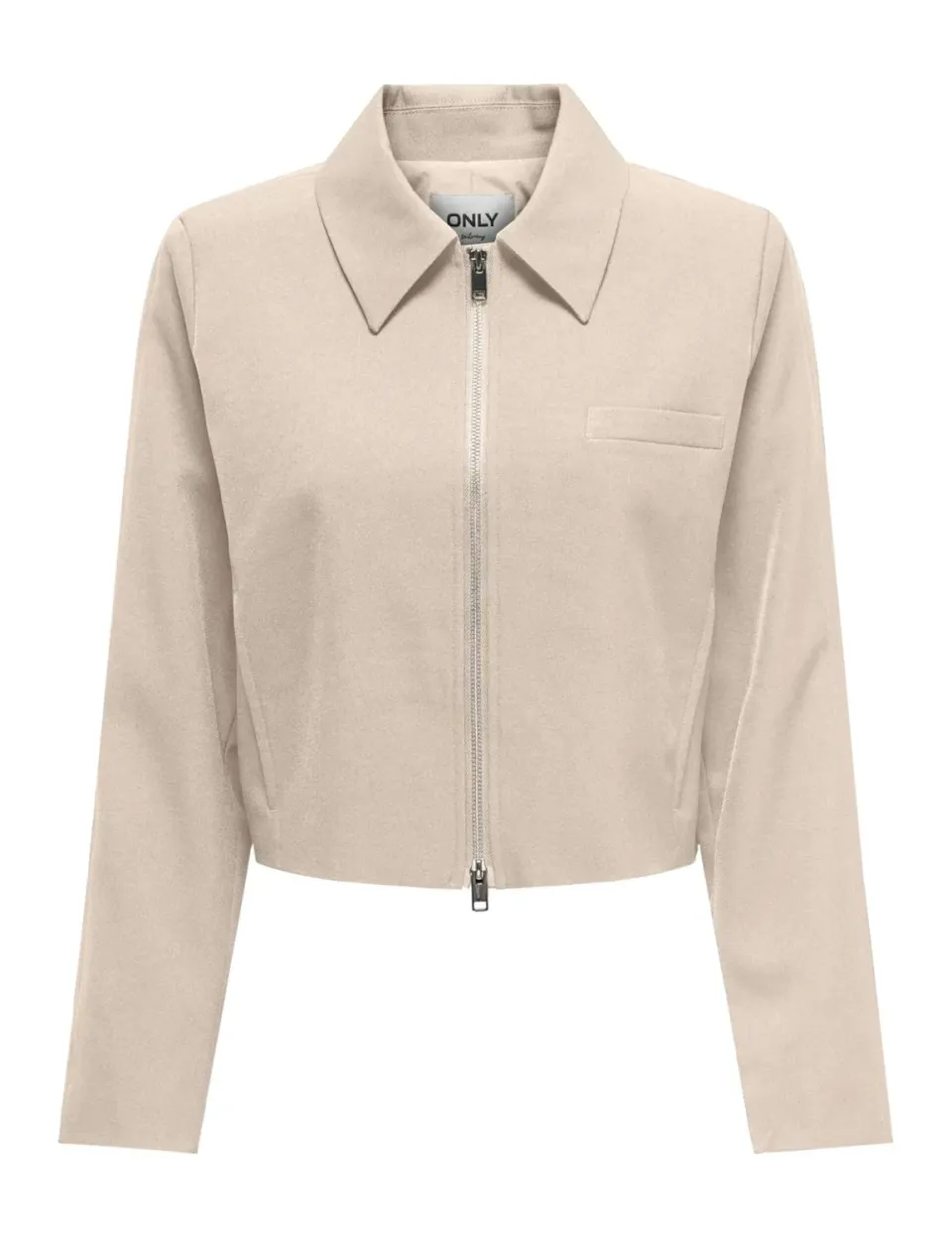 ONLY Onlhelene Life L/S Zip Jacket Cc Tlr Giacca Bianco Grigio 42