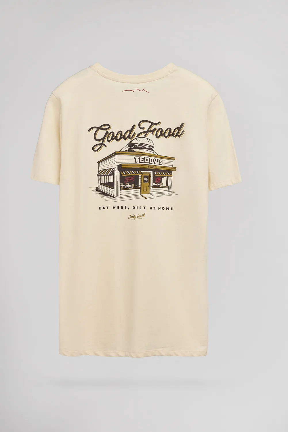 Teddy Smith T-Dinner MC Cream t-shirt crema uomo