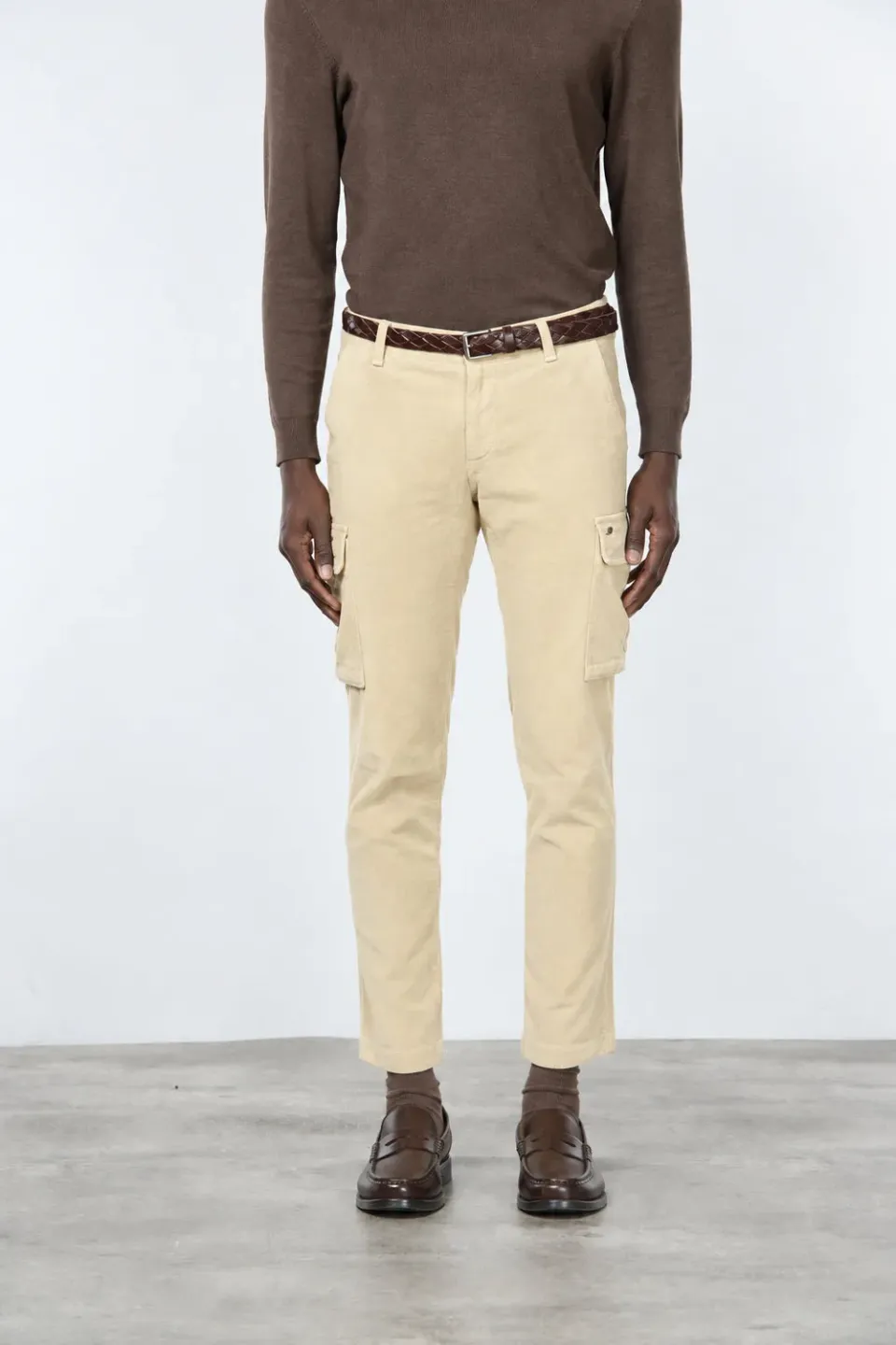 Mason's Chile cargo uomo velluto latte extra slim invernale