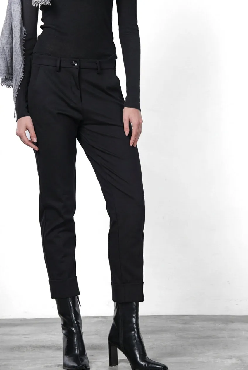Mason's New York Carrot Chino Donna Nero Jersey Tecnico