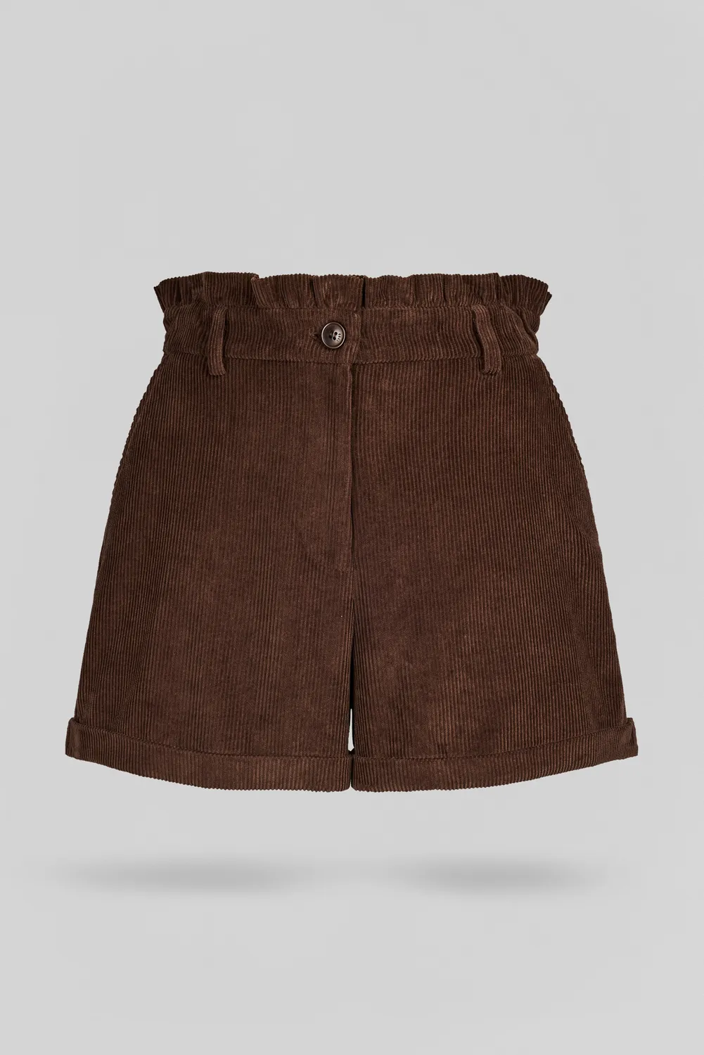 Teddy Smith S-Alois Chocolat short donna velluto cotone