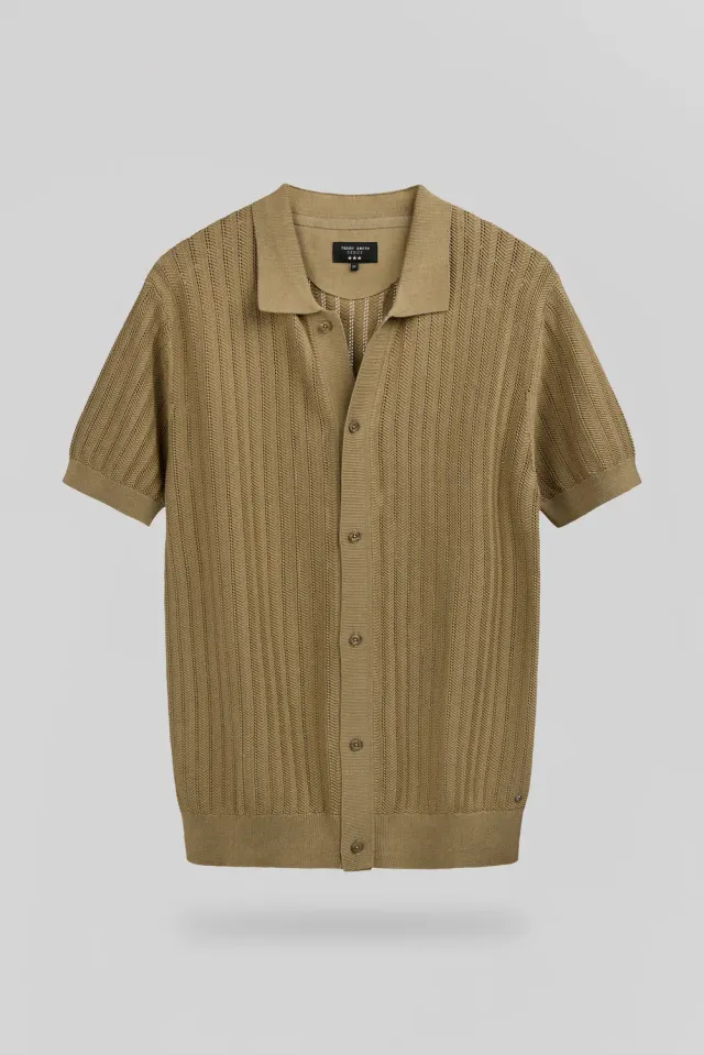 Teddy Smith C-Darley MC camicia kaki uomo
