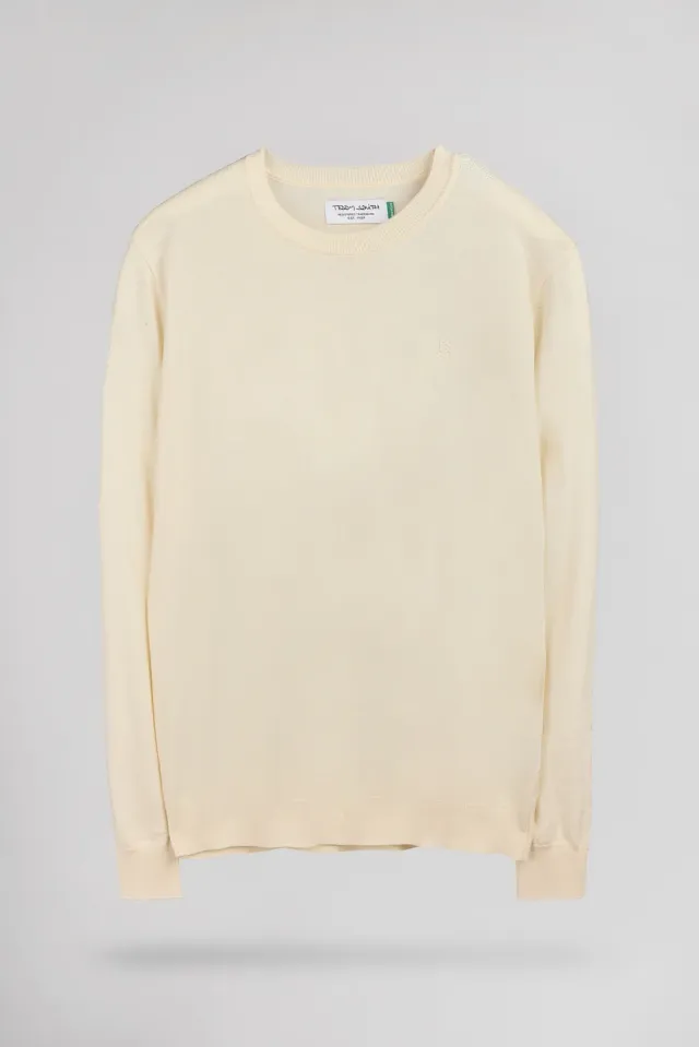 Teddy Smith P-Martino maglione uomo crema slim lana