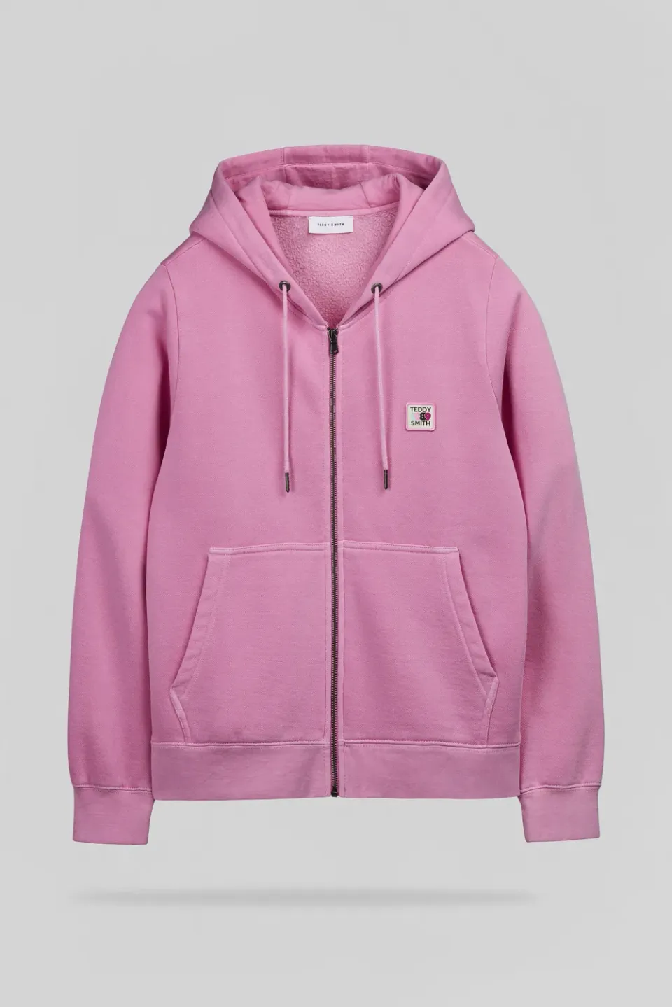 Teddy Smith G-Wash Hoody Zi Felpa Donna Rosa Bonbon