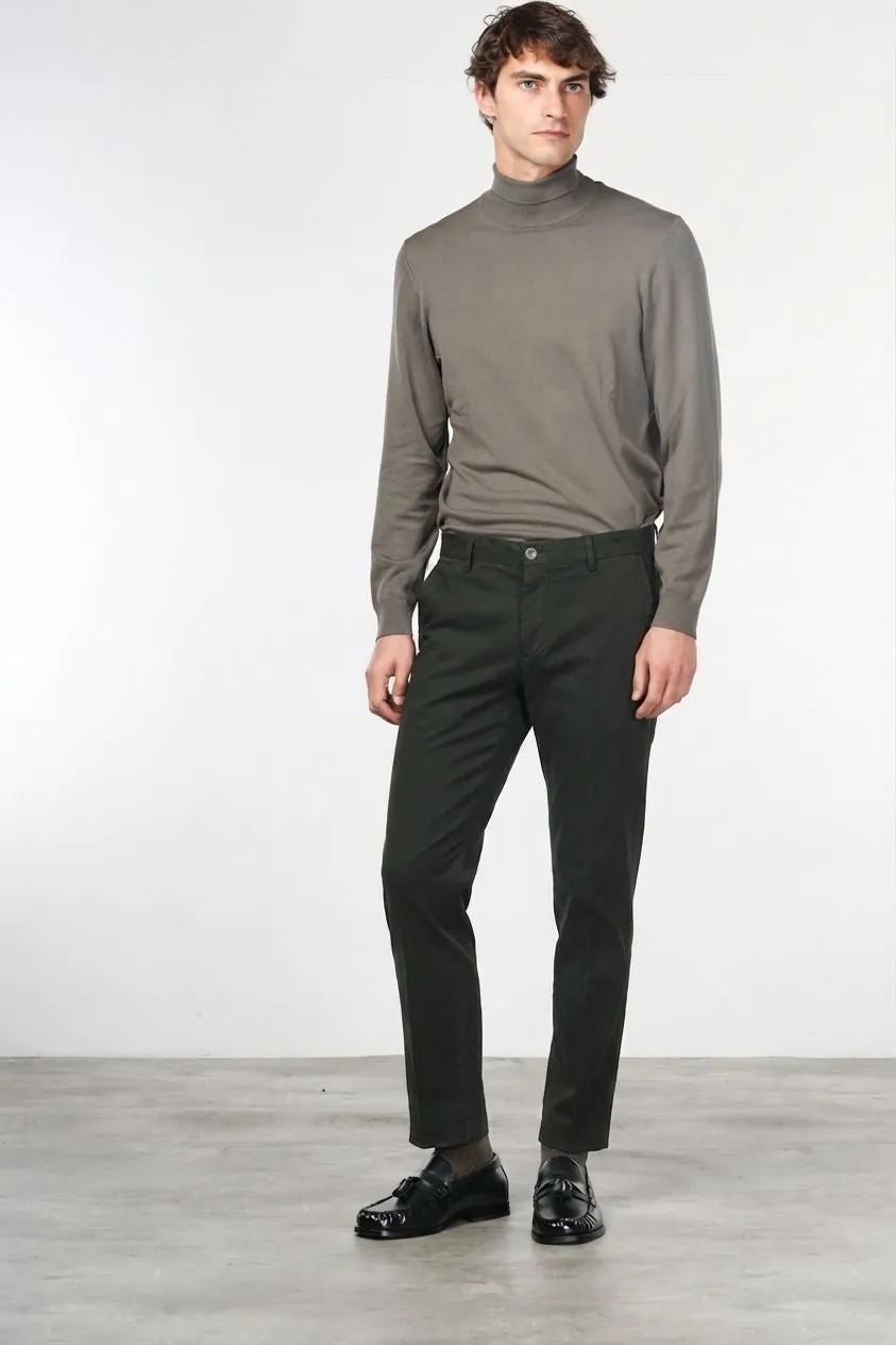 Mason's Milano chino uomo gabardina verde scuro extra slim