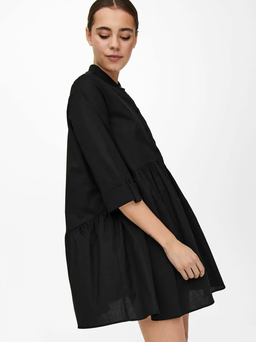 ONLY Onlditte Life abito donna 3/4 nero taglia 40 maniche 3/4