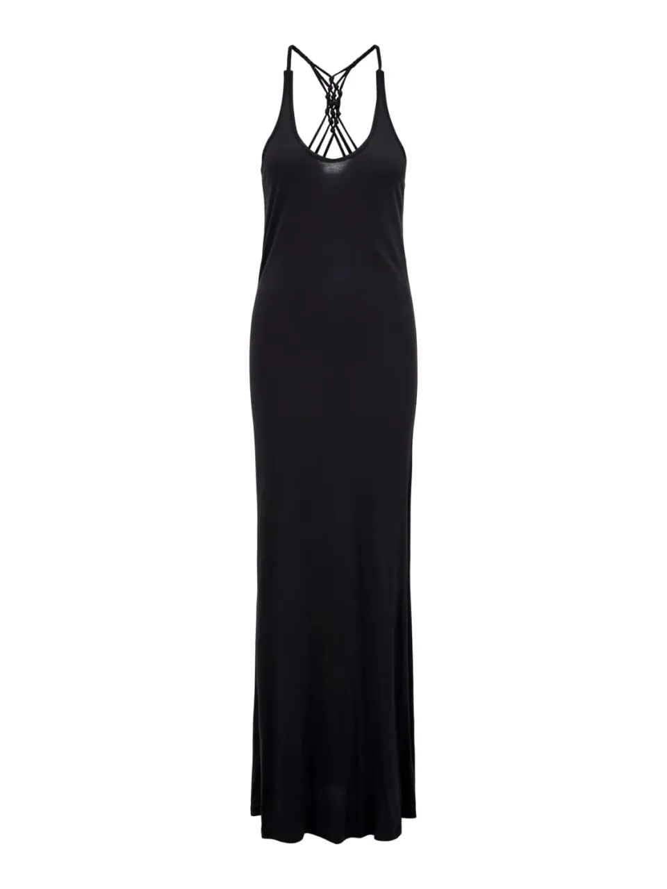 Only Onlcarry maxi dress abito donna S nero smanicato jersey