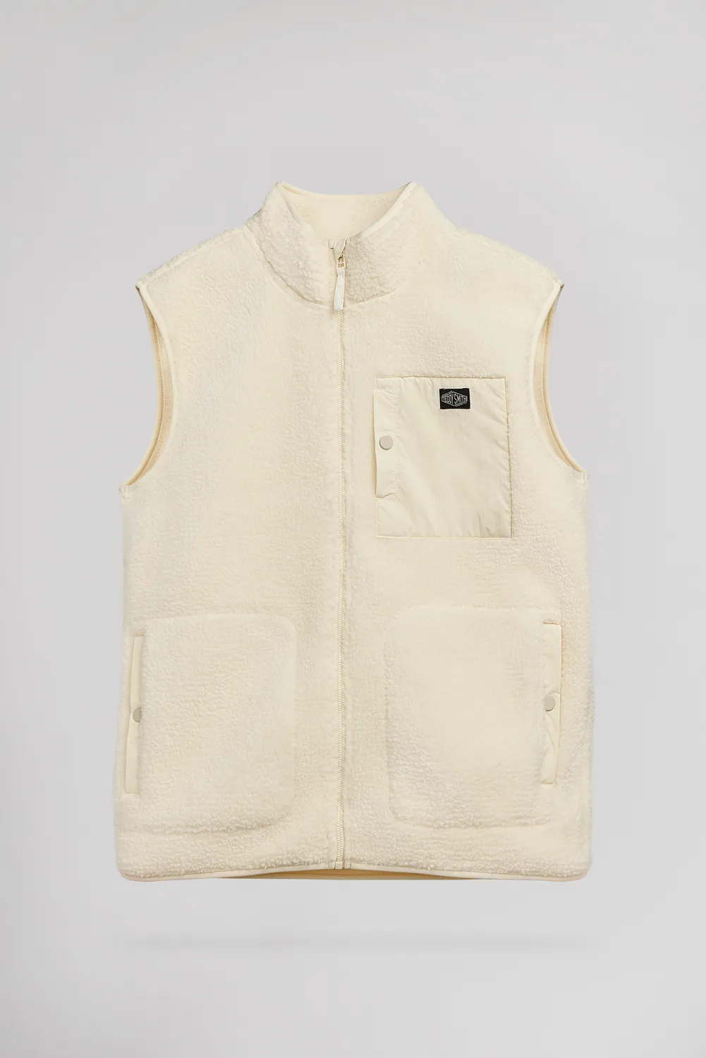 Teddy Smith B-Field gilet avorio uomo sherpa