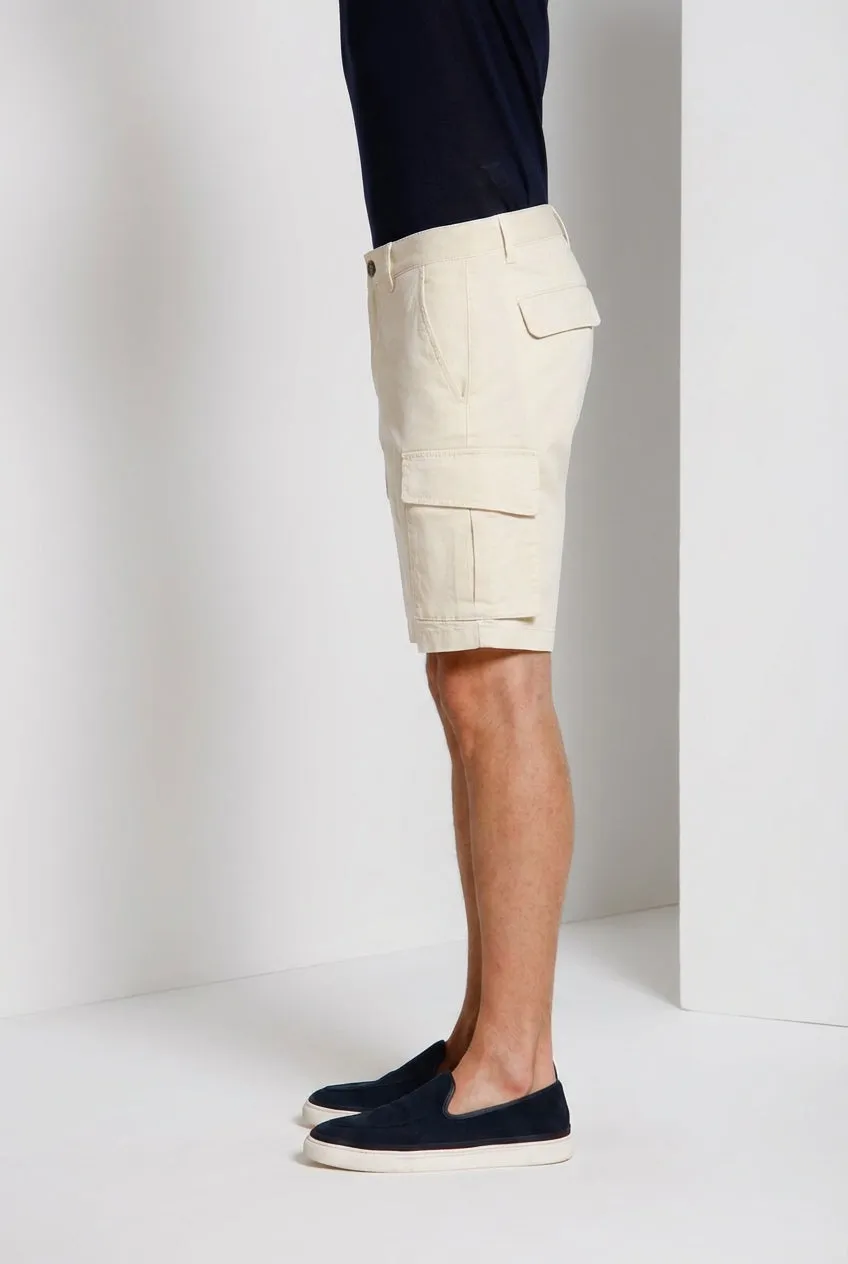 Mason's Chile bermuda cargo uomo beige slim stretch